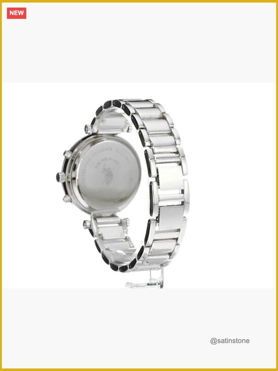Quartz Silver-Toned Dress Watch - 39mm Case, Crystal Bezel, Japanese Movement main image 5